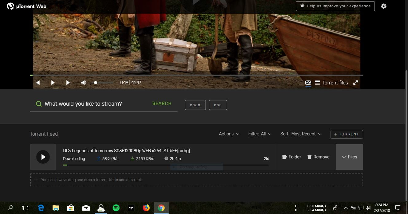 Strim Dan Muat Turun Torrent Melalui uTorrent Web